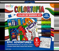 Ooly Set creativ de pictura pe numere cu markere - Aventuri Epice (Set de 6 culori duble) (161-134)