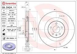BREMBO Disc frana BREMBO 09. D424.11 (09.D424.11) - centralcar
