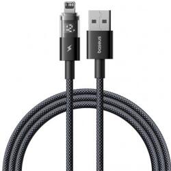 Baseus Cablu Date si Incarcare USB-A - Lightning Baseus Display 2 P10382700121-00, 18W, 1m, Negru