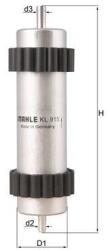 MAHLE Filtru De Carburant Audi (kl 915)