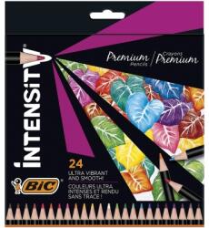 BIC Creioane colorate din lemn, mina ultra-rezistenta, 24 culori/set, BIC Intensity Premium 9678231