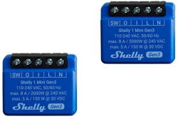 Shelly Releu inteligent Set of 2 Shelly 1 Mini Gen3 Controllers (49430) - 24mag
