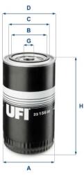 UFI Filtru ulei UFI 23.156. 00 (23.156.00) - centralcar