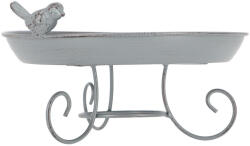 Esschert Design Öntöttvas Madáritató, Lábakon Álló, Szürke, 22 cm Átmérőjű