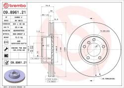 BREMBO Disc frana BREMBO 09.8961. 21 (09.8961.21) - centralcar