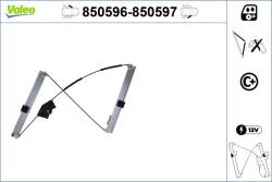 VALEO Mecanism actionare geam VALEO 850596 (850596) - centralcar