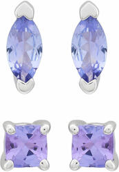  Ezüst Szett " AAA" Osztályú Tanzanittal ( Fülbevaló ), PCY11294