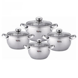 Voltz Set oale Oliver Voltz OV51210G8B, 8 piese, Fund multistrat, Inductie, Otel inoxidabil, Argintiu (OV51210G8B)