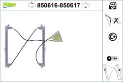 VALEO Mecanism actionare geam VALEO 850616 (850616) - centralcar