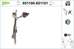 VALEO Mecanism actionare geam VALEO 851100 (851100) - centralcar