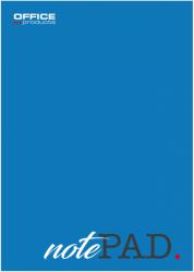 Office Products Blocnotes A5, 100 file - 60gsm, lipit pe latura mica, coperta albastra, Office Products - matematica (OF-16040025-99)