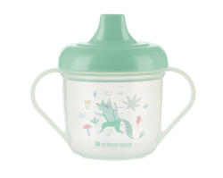 KikkaBoo Неразливаща се чаша с твърд накрайник Kikkaboo - Forest Party, 150 ml, Mint (31302030074)