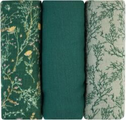 KikkaBoo Муселинови пелени Kikkaboo - Secret Garden, 75 х 75 сm, Green, 3 броя (31103010103)