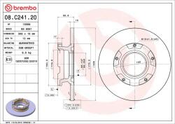 BREMBO Disc frana BREMBO 08. C241.20 (08.C241.20) - centralcar
