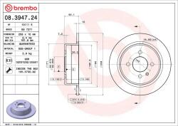BREMBO Disc frana BREMBO 08.3947. 24 (08.3947.24) - centralcar