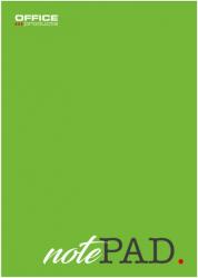 Office Products Blocnotes A4, 50 file - 60gsm, lipit pe latura mica, coperta verde, Office Products - matematica (OF-16045013-99)