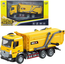 Huina Toys Camion de gunoi metalic mobil Huina galben 1: 50 (22774)