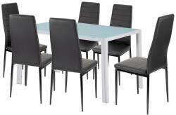 Leziter Liana 6+1 étkező garnitúra fekete (LUAV140W_MDC-001-Black_6) - geminiduo