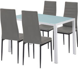 Leziter Midland 4+1 étkező garnitúra szürke-fekete (LUAV120W_DA258GB_4) - homelux
