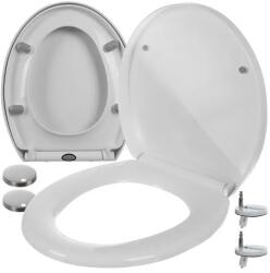Ruhhy Fehér lecsapódásgátlós, gyorskioldós WC-ülőke, PP, 44×37 cm, univerzális (00024547)
