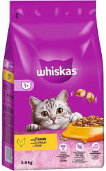 Whiskas WHISKAS Adult 3, 8 kg - szárazeledel felnőtt macskáknak, ízletes csirkehússal