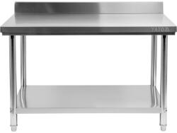 TOYA YG-09035 GASTRO Inox munkaasztal alsó polccal hátsó felhajtással (YG-09035)