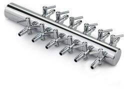  Csapos levegőelosztó fém 12 ágú (18mm be, 4/6mm ki) - nagy pumpához (Z208)