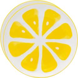 Altom Design Tropicana kerámia tányérkészlet citrom 20 cm, 2 db, sárga