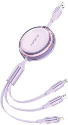 FONENG 3-in-1 Retractable Cable Foneng X113 1.1M Purple (50298) - pcone