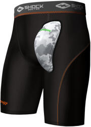 Shock Doctor Pantali scurți de compresie cu suspensor (jockstrap) AirCore Cup Black Senior XL