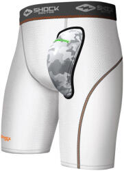Shock Doctor Pantali scurți de compresie cu suspensor (jockstrap) AirCore Cup White Senior L