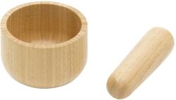 Pebbly Pebbly NBA094 mozsár mozsártörővel, 12 cm, barna, bambusz (PEBB3760132812397)