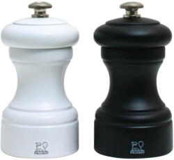 Peugeot Só- és borsőrlő készlet BISTRO 10 cm, fekete/fehér, bükkfa, Peugeot (PG224291)