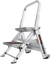 Little Giant Ladder Алуминиева степ стълба с широки гумирани 2 стъпала Safety Step (10210BAEN)
