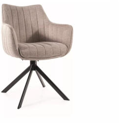 SIGNAL MEBLE Azalia Brego Forgó Szék Világos Bézs Kárpittal Fekete Fém Vázzal (SIG-AZALIABRCJBE)