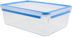 emsa CLIP & CLOSE food storage container 5.4 liters (transparent/blue, rectangular, maxi format) (508547)