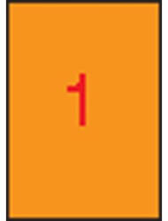 APLI Etikett, 210x297 mm, színes, APLI, neon narancs, 100 etikett/csomag (LCA11748) - fapadospatron