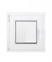 Bastion Fereastra PVC cu geam termopan, profil BASTION - 5 camere izolare, alba, 56x56 cm, stanga, oscilobatant
