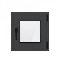 Bastion Fereastra PVC cu geam termopan, profil VEKA 76MD - 6 camere izolare, antracit exterior/alb interior, 560x560 mm, dreapta, oscilobatant