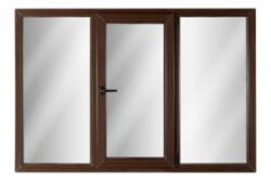Bastion Fereastra PVC cu geam termopan, profil VEKA 76MD - 6 camere izolare, wenge exterior/alb interior, 2000x1200 mm, dreapta, oscilobatant