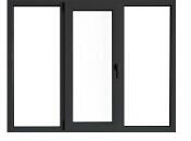 Bastion Fereastra PVC cu geam termopan, profil VEKA 82MD - 7 camere izolare, antracit exterior/alb interior, 2200x1200 mm, stanga, oscilobatant