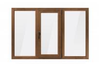 Bastion Fereastra PVC cu geam termopan, profil VEKA 82MD - 7 camere izolare, nuc, 1800x1200 mm, dreapta, oscilobatant