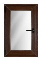 Bastion Fereastra PVC cu geam termopan, profil VEKA 76MD - 6 camere izolare, wenge exterior/alb interior, 560x860 mm, stanga, oscilobatant