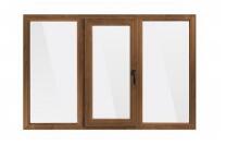 Bastion Fereastra PVC cu geam termopan, profil VEKA 76MD - 6 camere izolare, nuc, 2000x1200 mm, stanga, oscilobatant