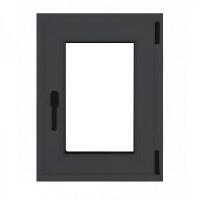 Bastion Fereastra PVC cu geam termopan, profil VEKA 76MD - 6 camere izolare, antracit exterior/alb interior, 860x1160 mm, dreapta, oscilobatant