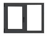 Bastion Fereastra PVC cu geam termopan, profil VEKA 76MD - 6 camere izolare, antracit, 1160x1160 cm, stanga, oscilobatant