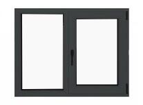 Bastion Fereastra PVC cu geam termopan, profil VEKA 76MD - 6 camere izolare, antracit, 1000x1000 cm, dreapta, oscilobatant