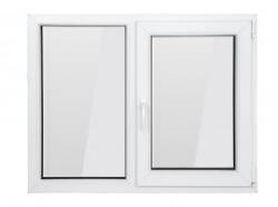 Bastion Fereastra PVC cu geam termopan, profil VEKA 76MD - 6 camere izolare, alb, 1000x1000 cm, dreapta, oscilobatant
