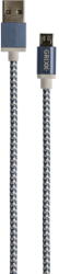 Grixx Cablu date GRIXX - Micro USB to USB, impletit, lungime 3m - albastru/alb (GRCAMUSBFMC103) - pcone