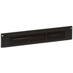 Legrand vízszintes fésűs rendező panel - 2U, 19", átmenő kivágással, gyorspánttal rögzítés, műanyag, LCS2 (046529) - pixel